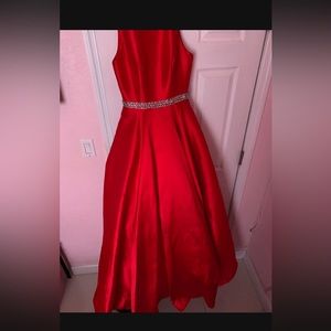 Red prom or quince dress